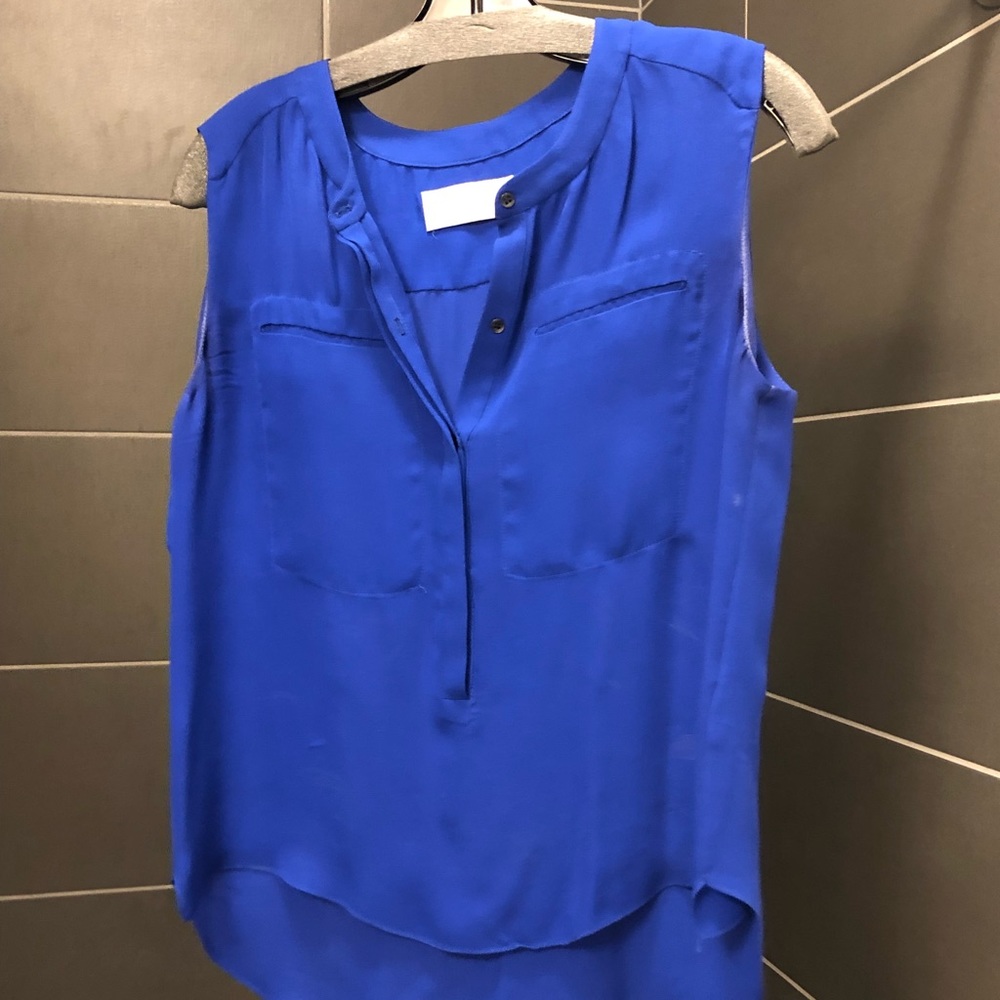 ALC blue silk top